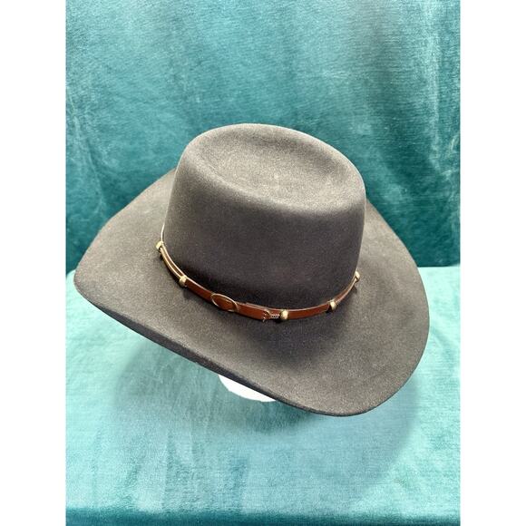EUC Akubra The Boss Western Cowboy Hat Imperial Quality Pure Fur Felt 56 Outback - Picture 14 of 16
